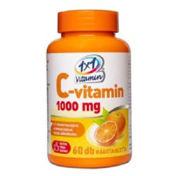 1×1 Vitamin C-vitamin 1000mg narancs ízű rágótabletta 60db